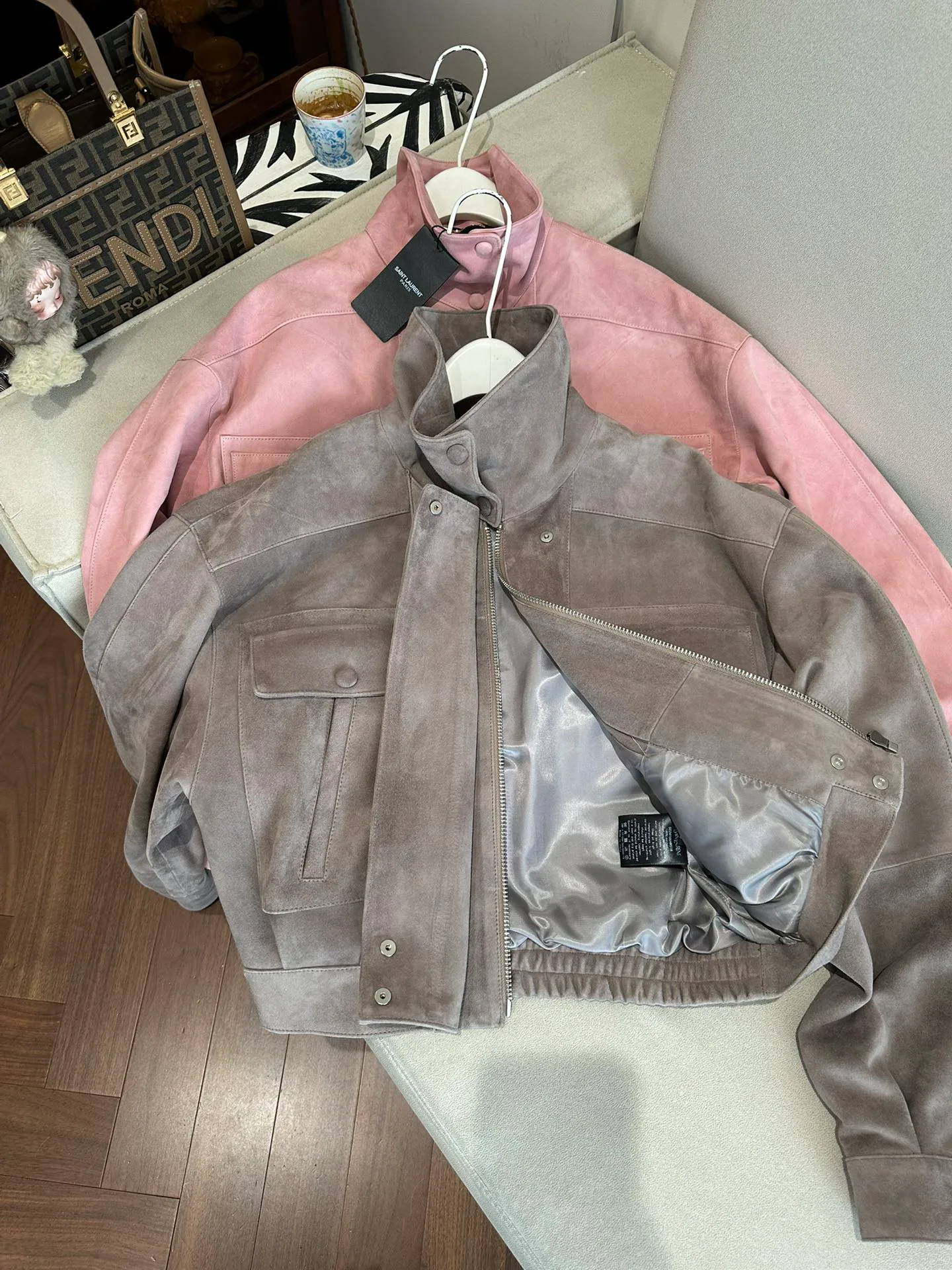 Кожаные Куртки И Дублёнки Женские Saint Laurent 11460650