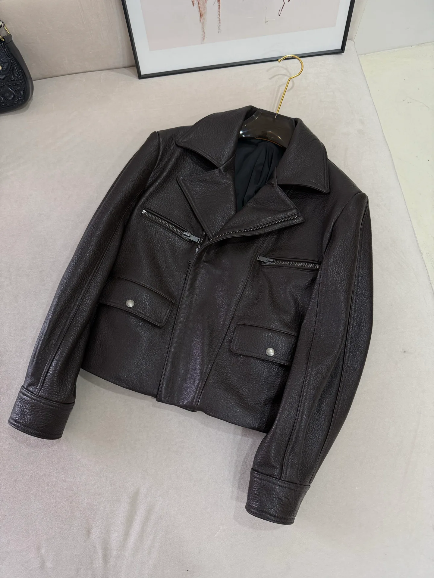 Кожаные Куртки И Дублёнки Женские Saint Laurent 18259824