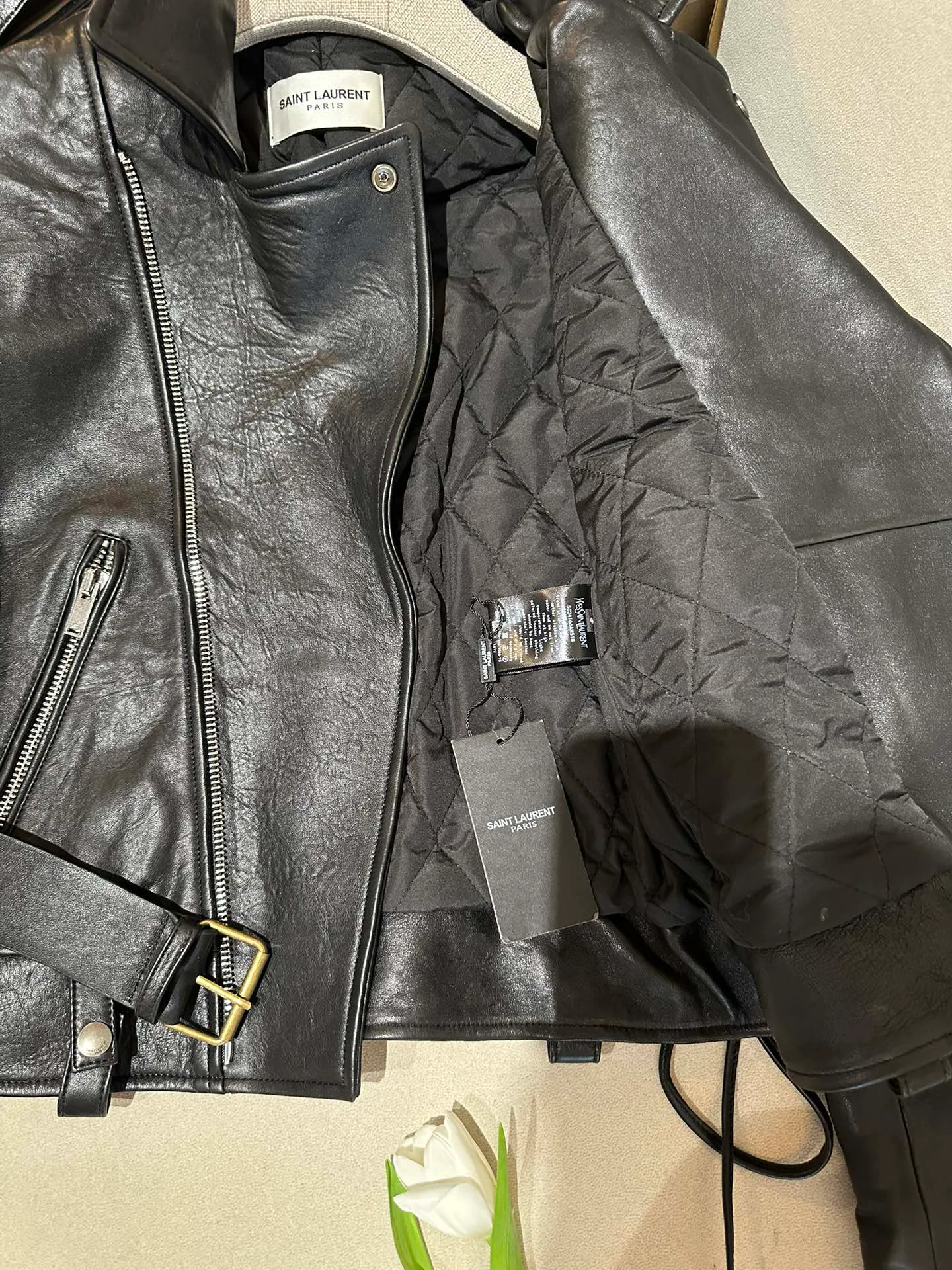 Кожаные Куртки И Дублёнки Женские Saint Laurent 11679755