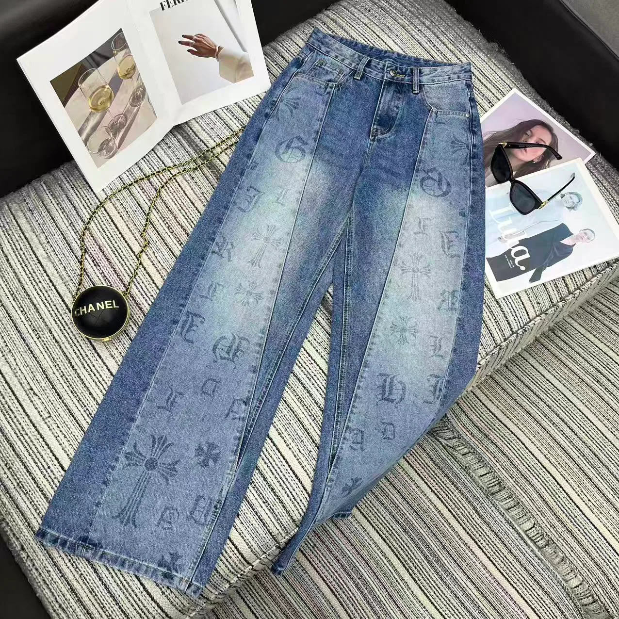 Джинсы Женские Chrome Hearts 11389597