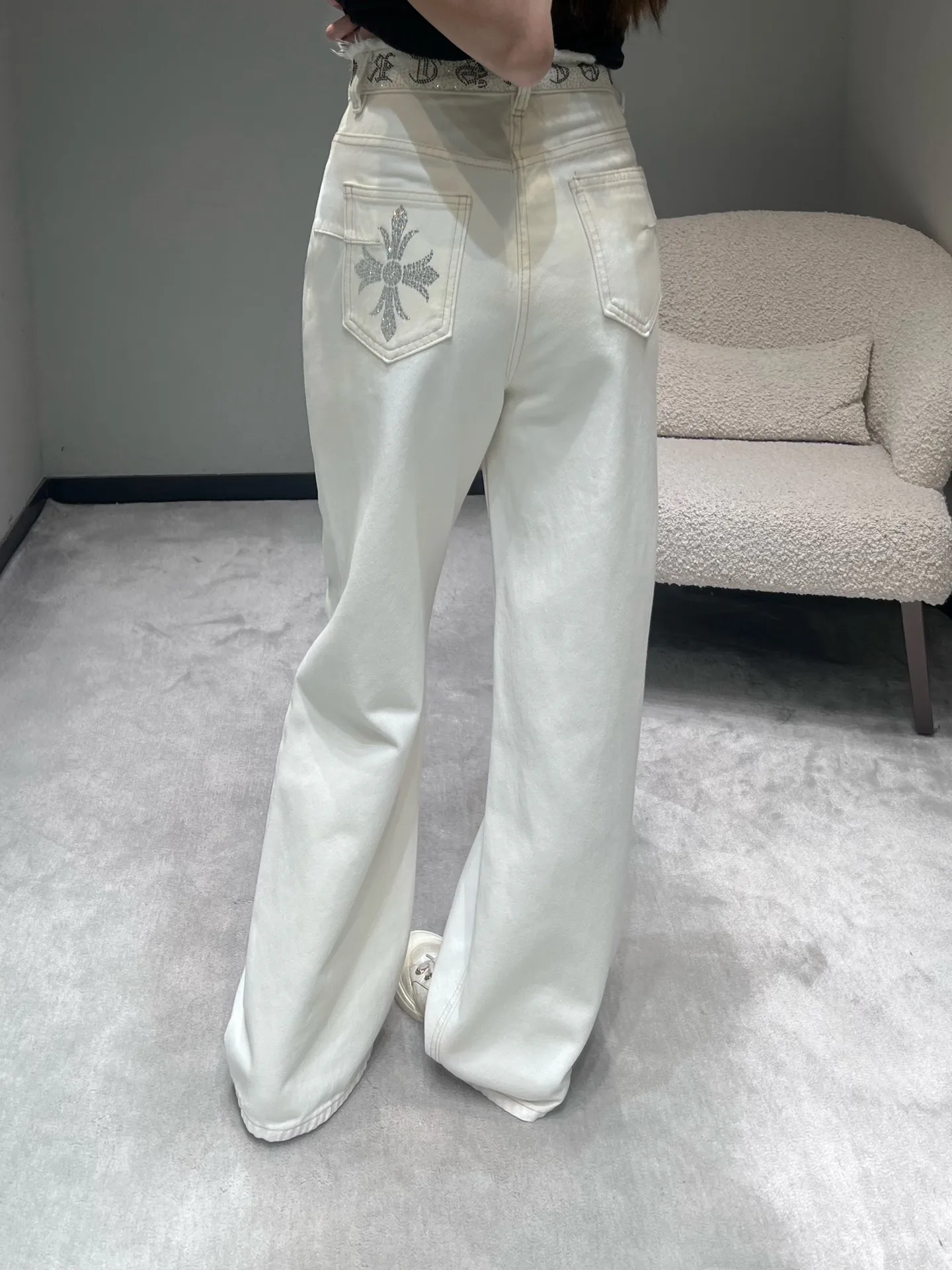 Джинсы Женские Chrome Hearts 4273878