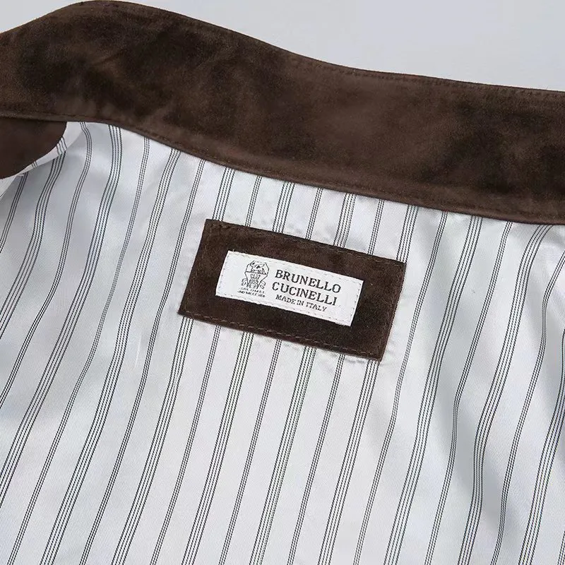 Кожаные Куртки И Дублёнки Мужские Brunello Cucinelli 12501001