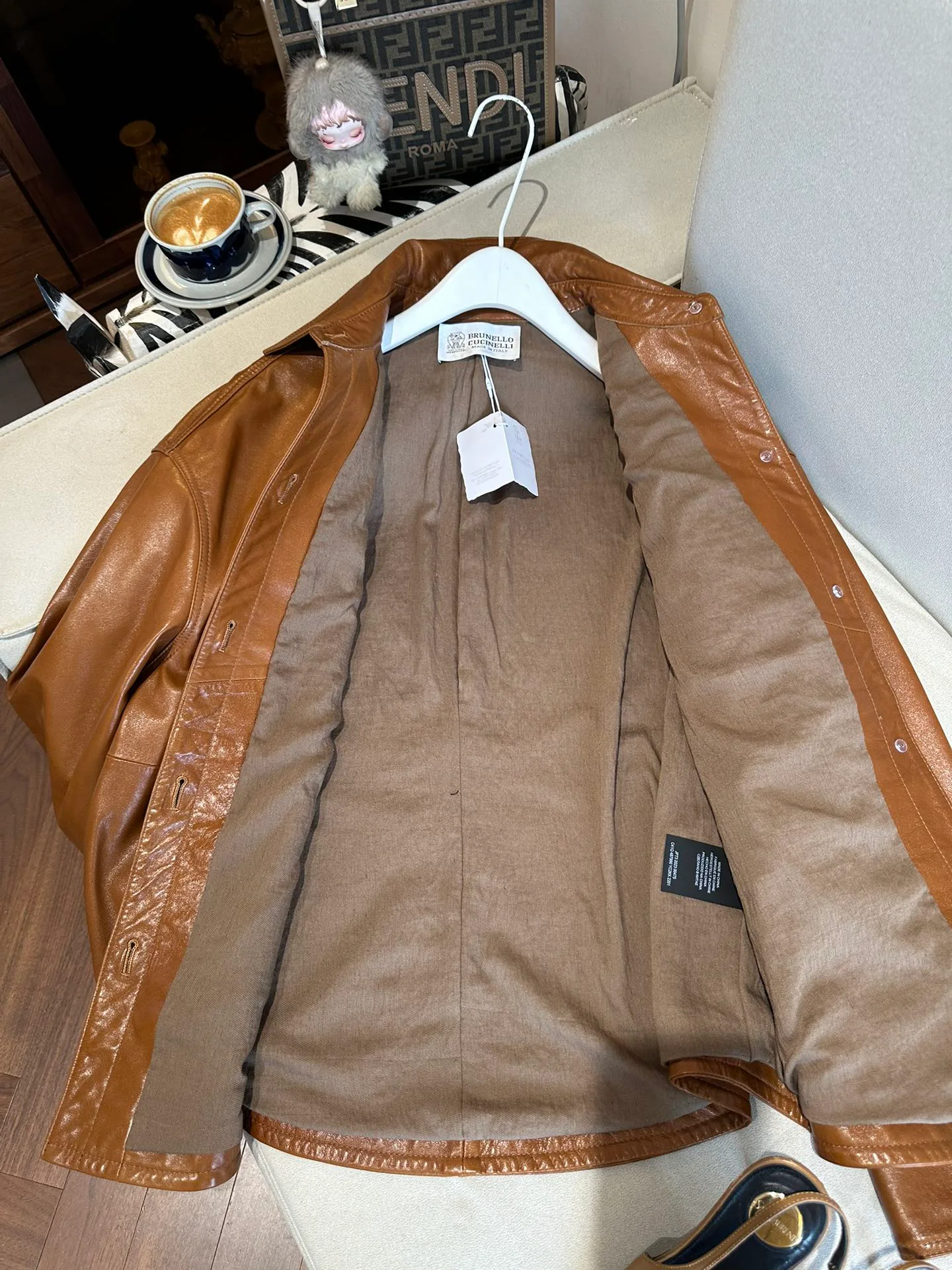 Кожаные Куртки И Дублёнки Женские Brunello Cucinelli 10817691