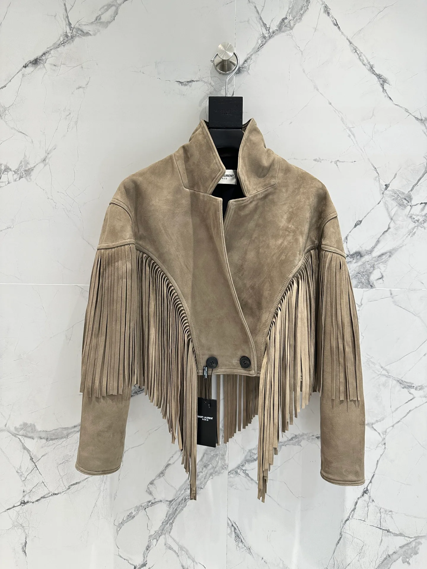 Кожаные Куртки И Дублёнки Женские Saint Laurent 12956991