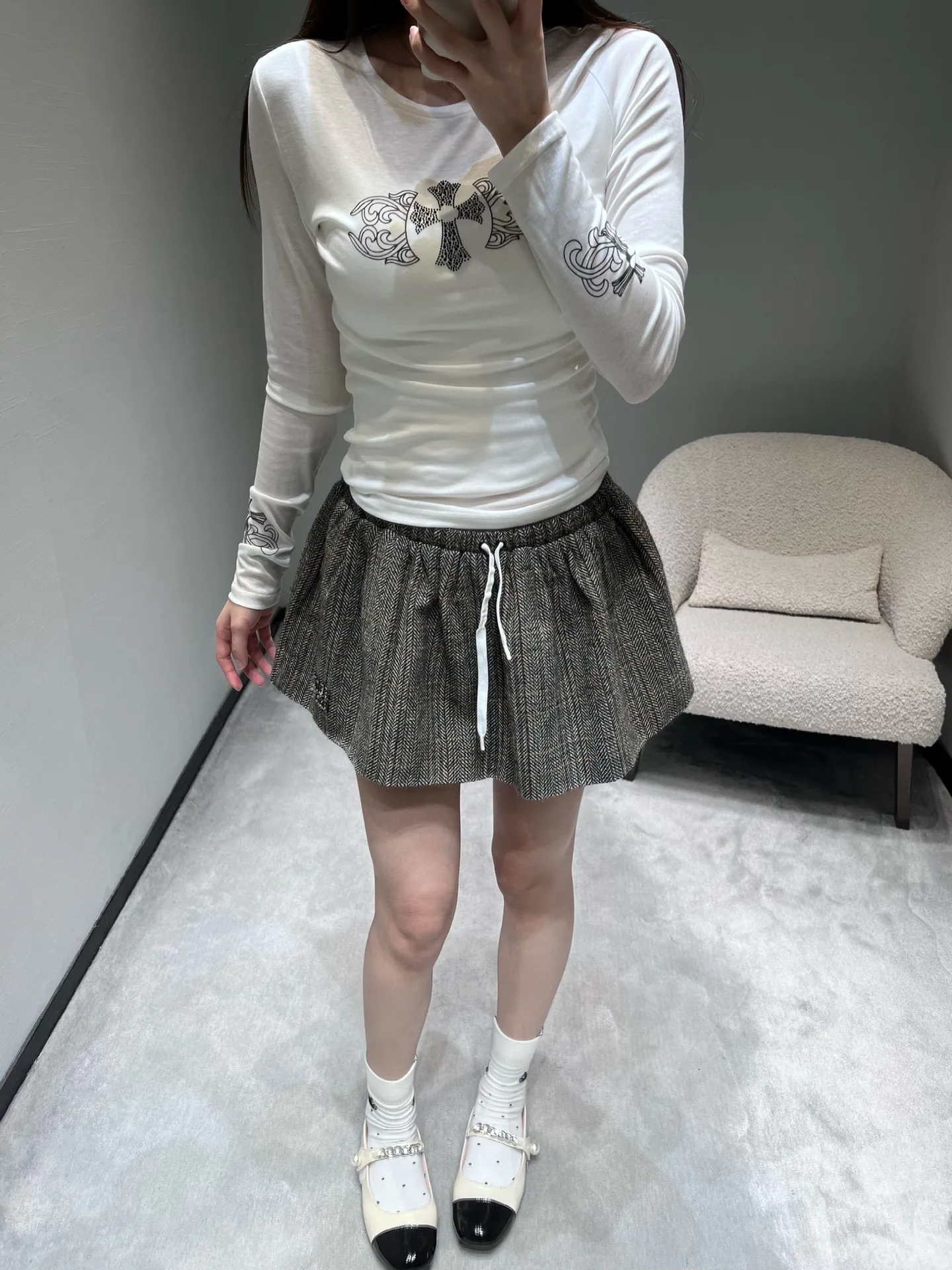 Лонгсливы Женские Chrome Hearts 1512658