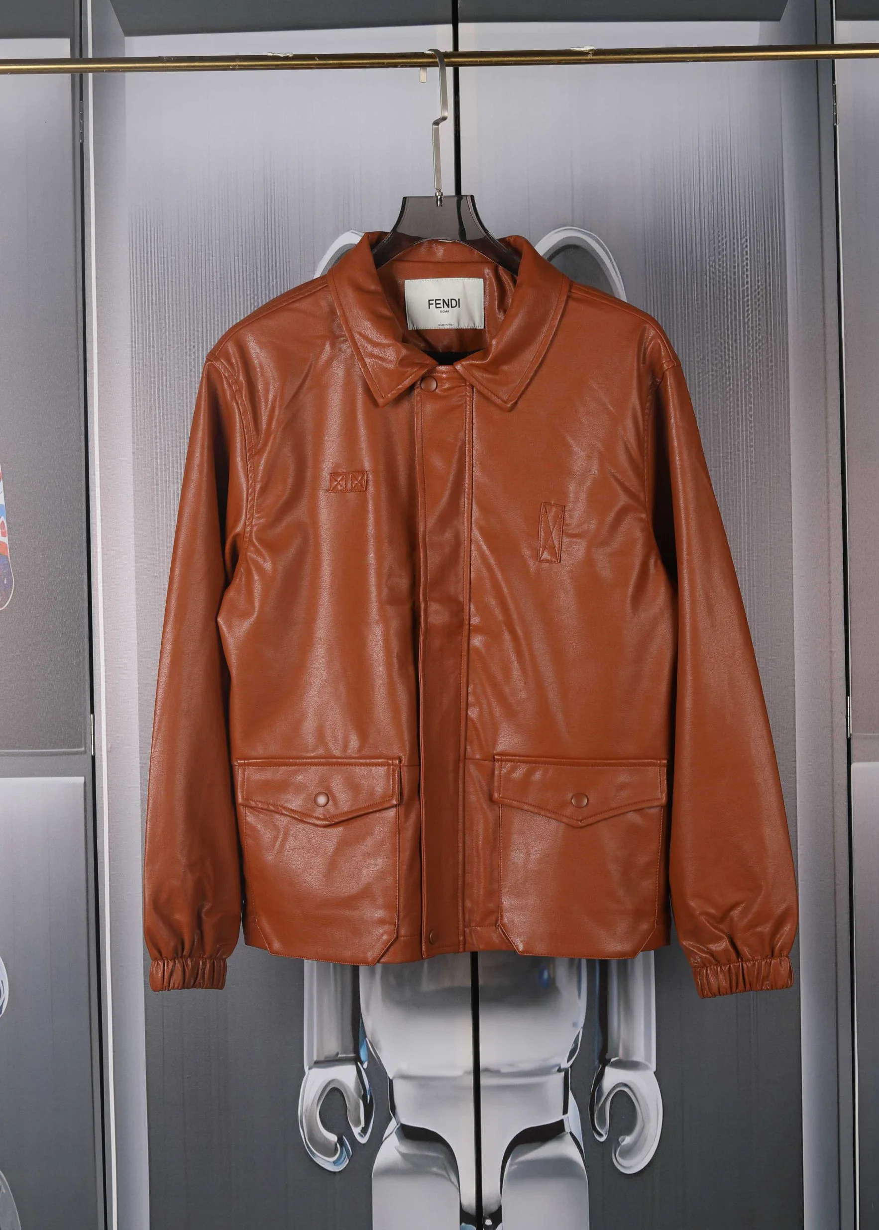 Кожаные Куртки И Дублёнки Мужские Fendi 3007