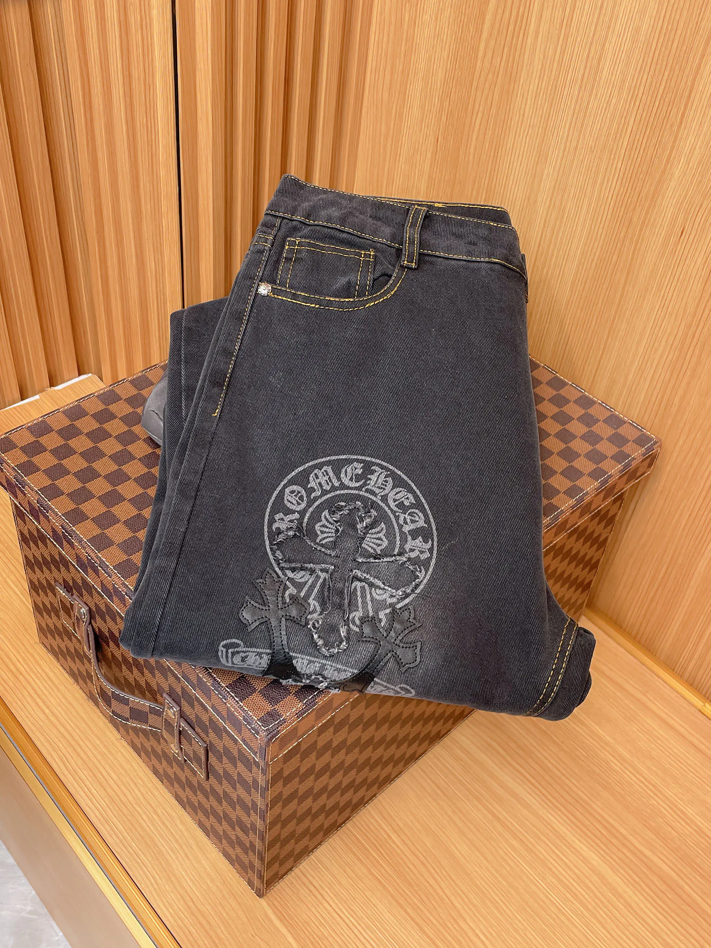 Джинсы Мужские Chrome Hearts 17037286