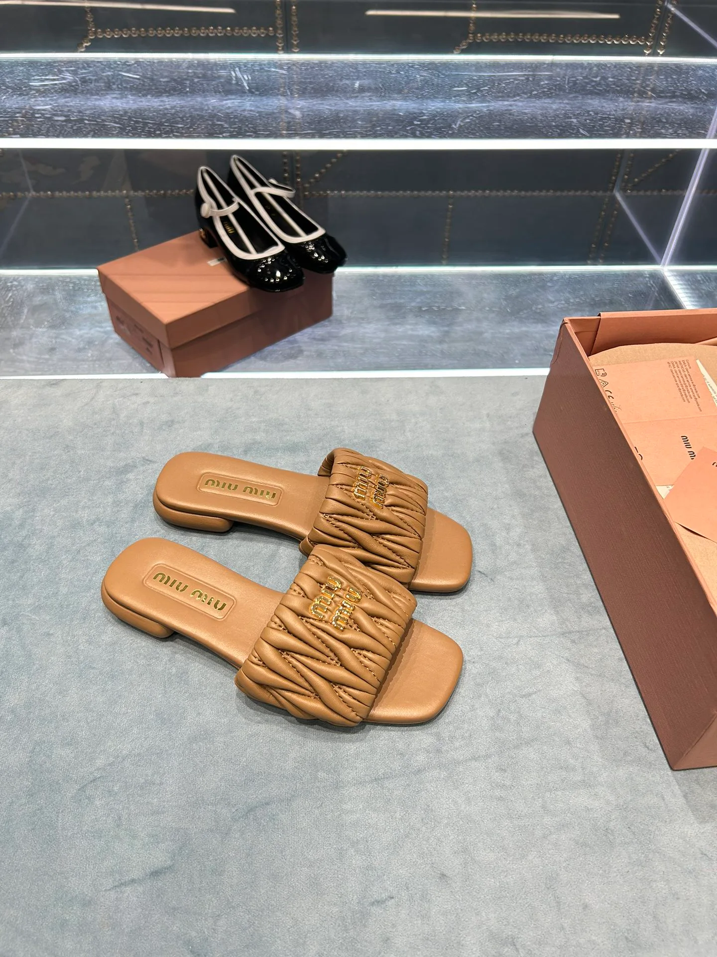 Шлепанцы Женские Miu Miu 33691