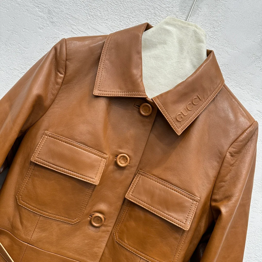 Кожаные Куртки И Дублёнки Женские Gucci 11520150