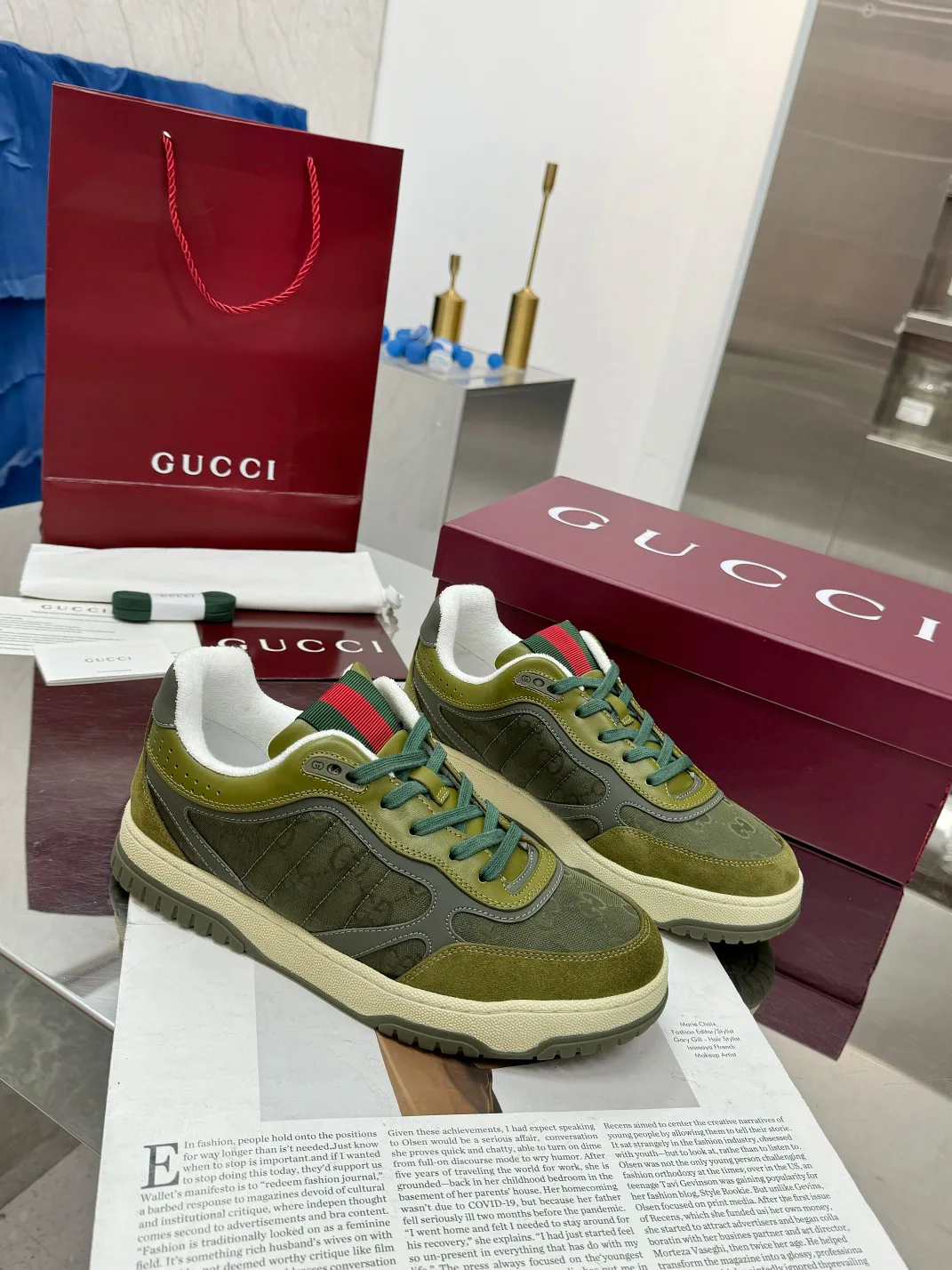 Кроссовки Мужские Gucci 236125