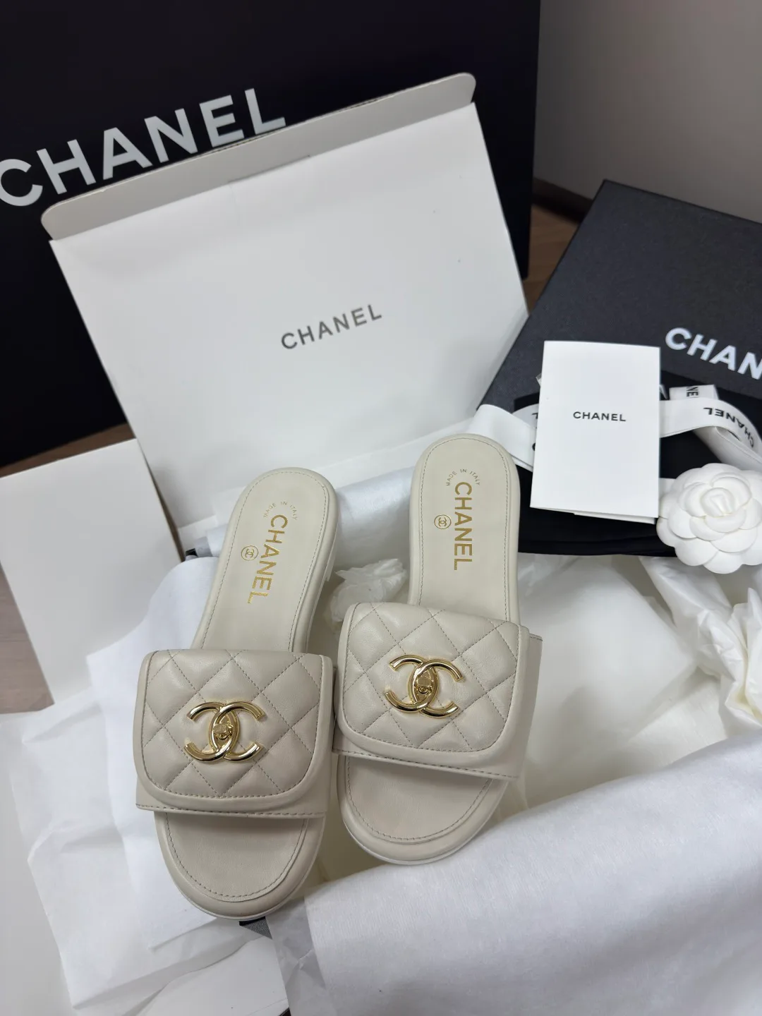 Шлепанцы Женские Chanel 1484125