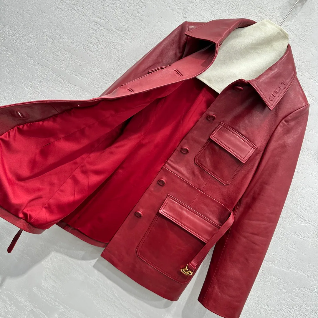 Кожаные Куртки И Дублёнки Женские Gucci 11520143