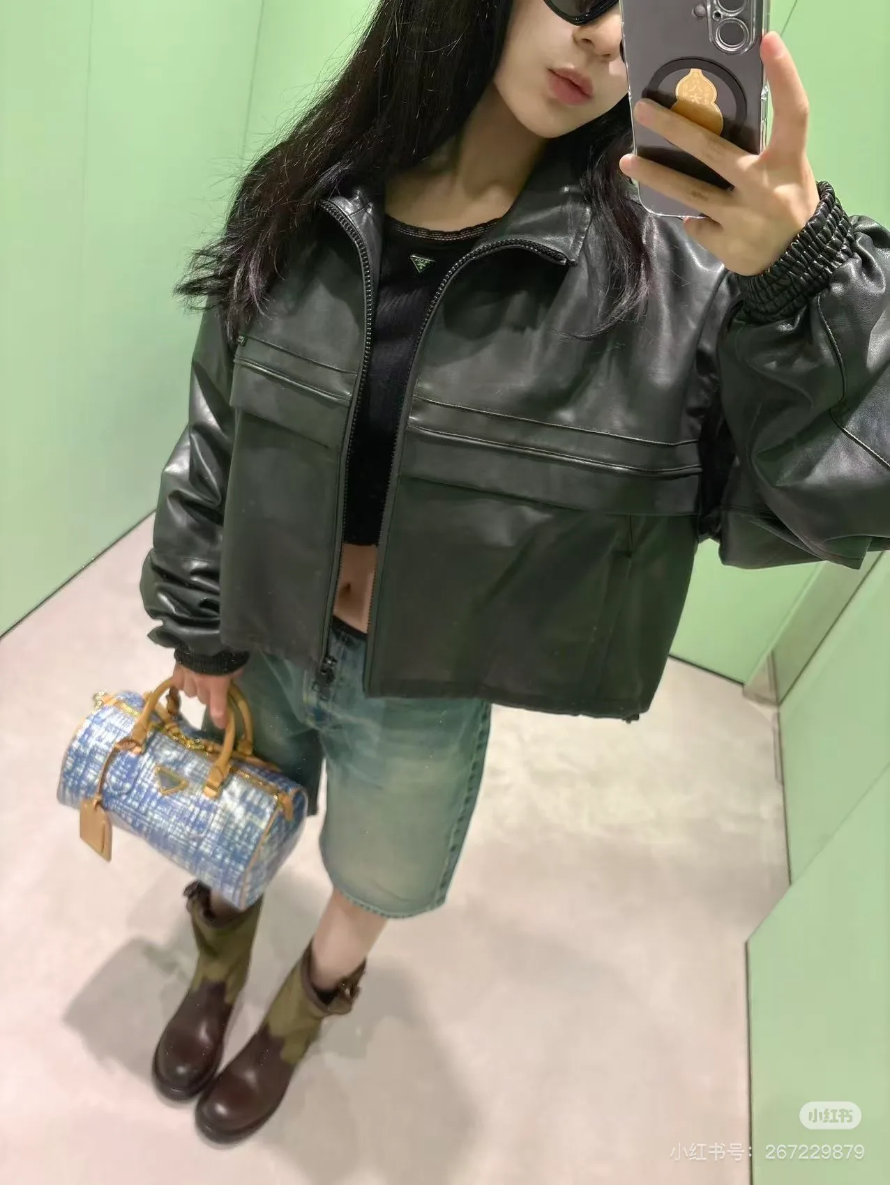 Кожаные Куртки И Дублёнки Женские Prada 18172848