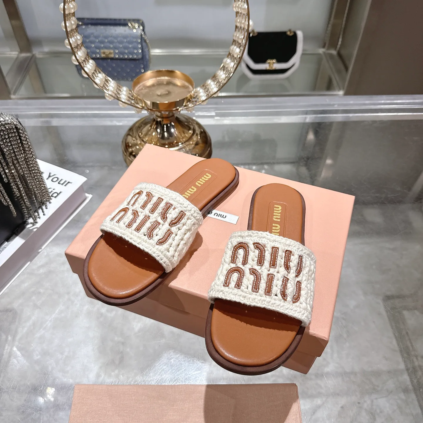Шлепанцы Женские Miu Miu 16953022