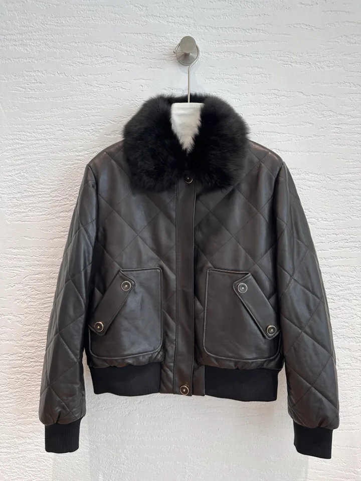 Кожаные Куртки И Дублёнки Женские Chanel 18417964