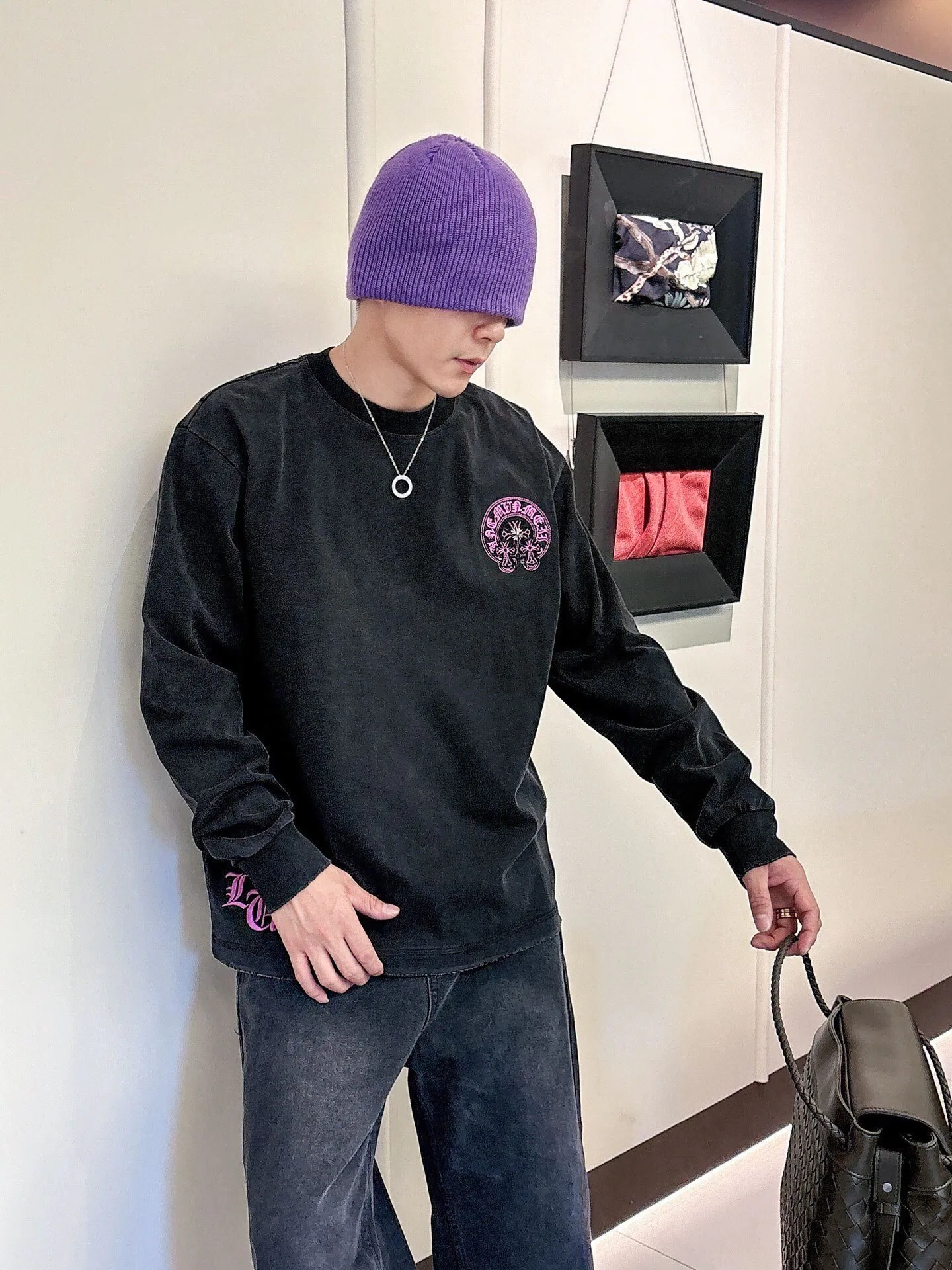 Лонгсливы Мужские Chrome Hearts 2237987