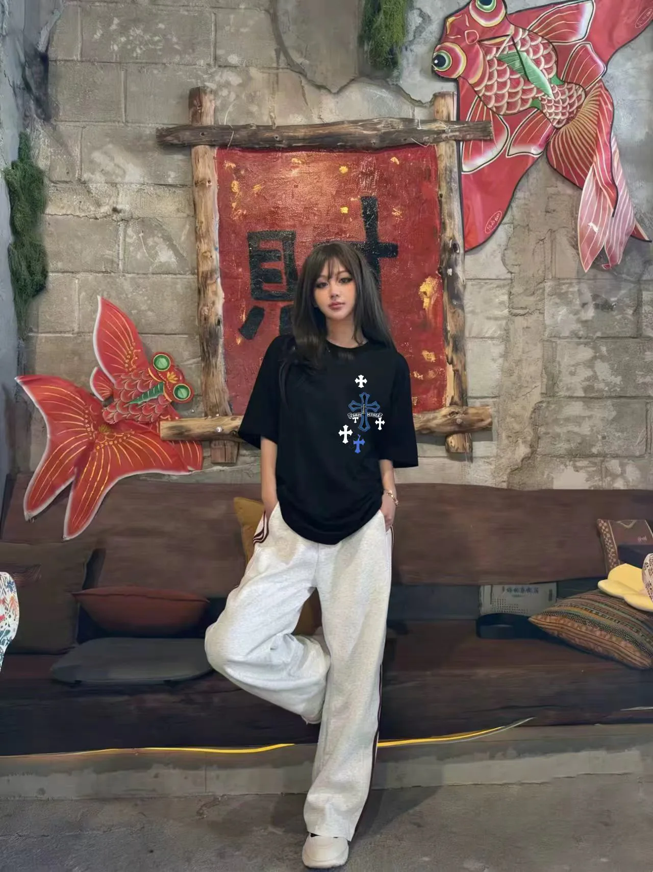 Футболки Женские Chrome Hearts 11793459