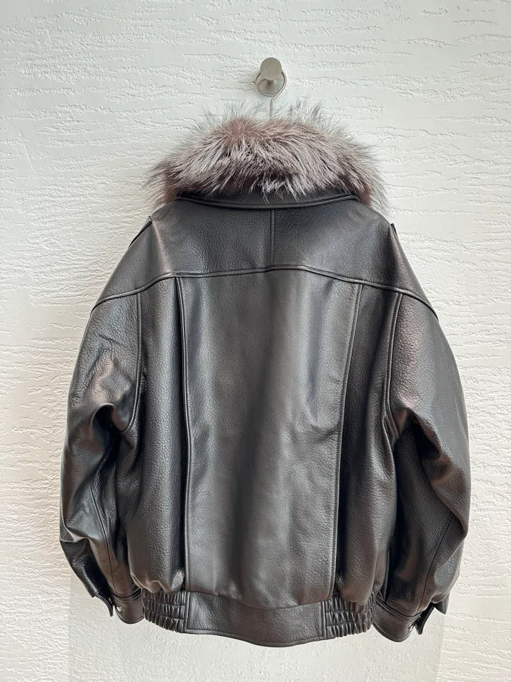 Кожаные Куртки И Дублёнки Женские Saint Laurent 18998024