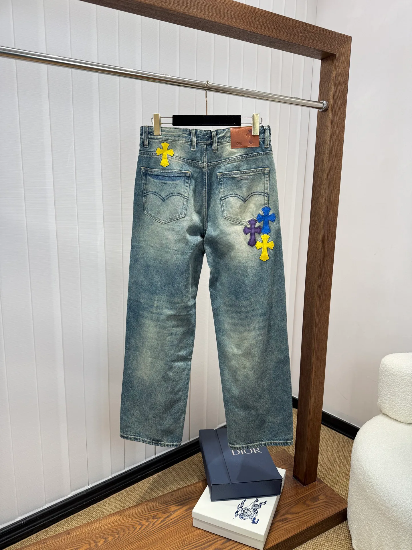 Джинсы Мужские Chrome Hearts 18029753
