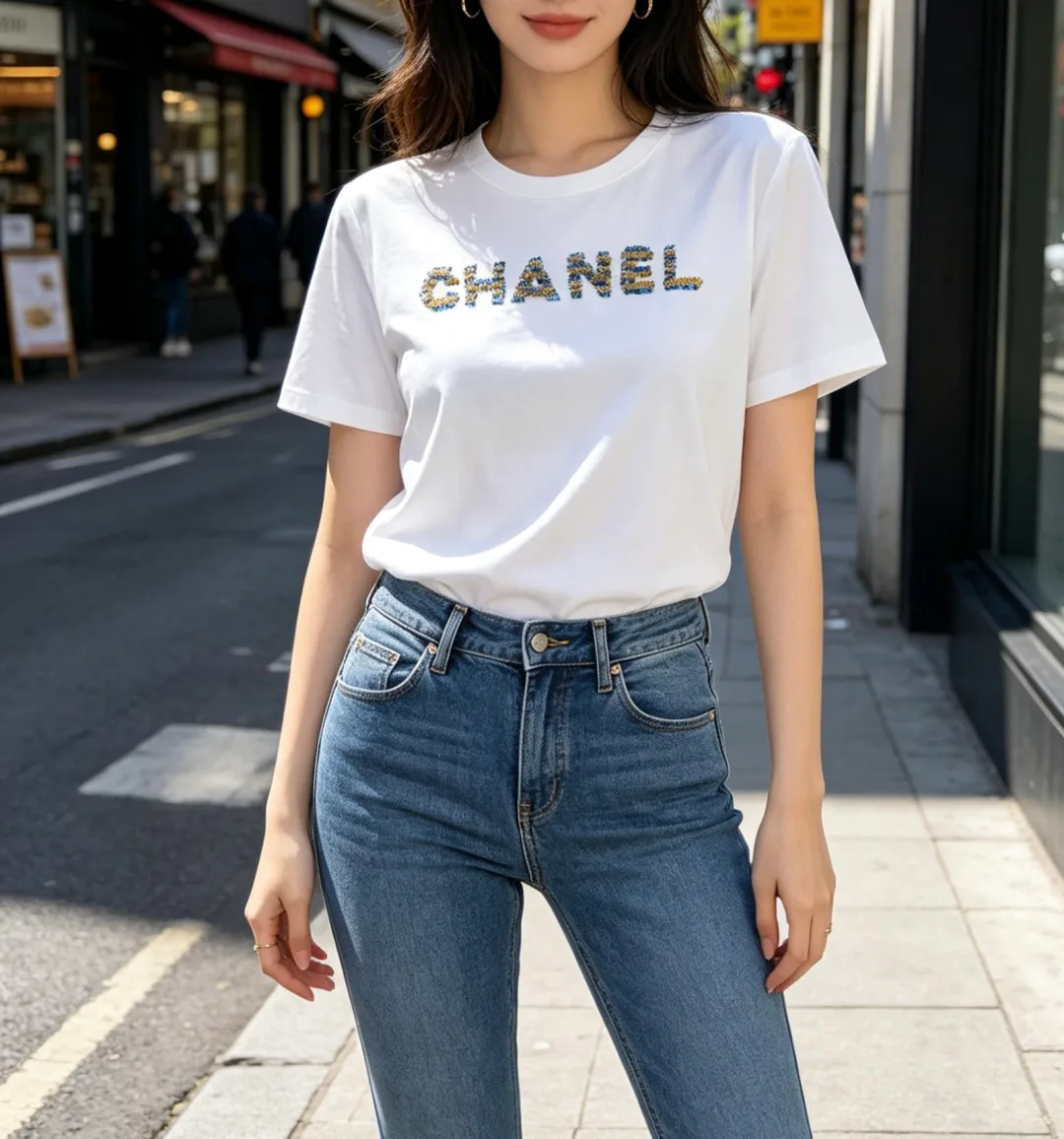 Футболки Женские Chanel 13583897
