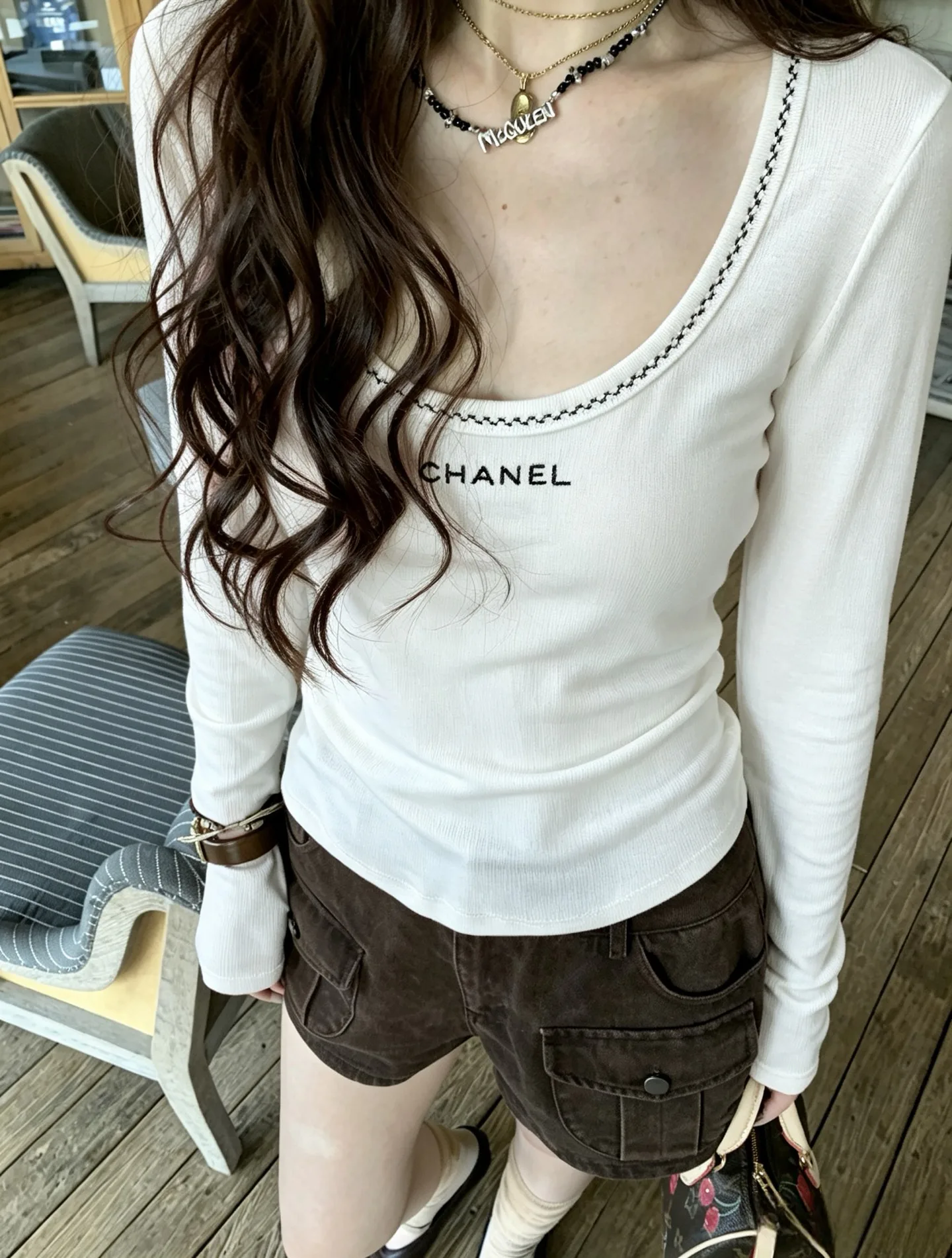 Лонгсливы Женские Chanel 18428993