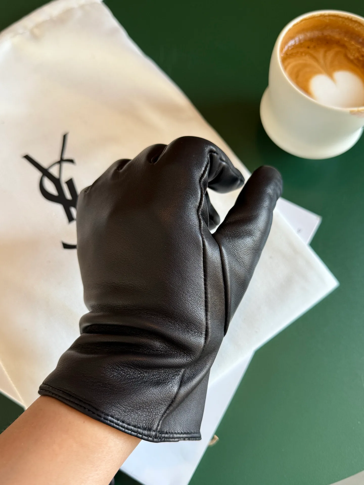 Перчатки Saint Laurent 453156