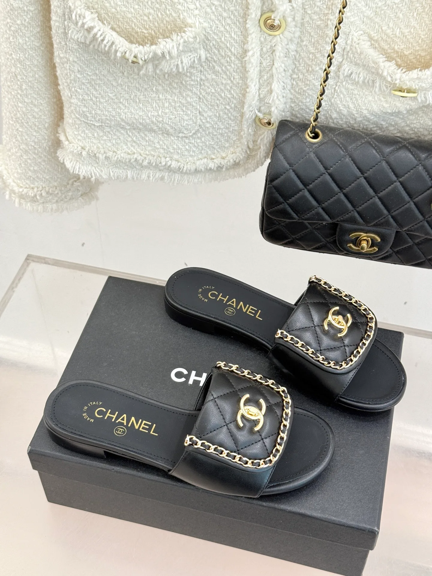 Шлепанцы Женские Chanel 1410477