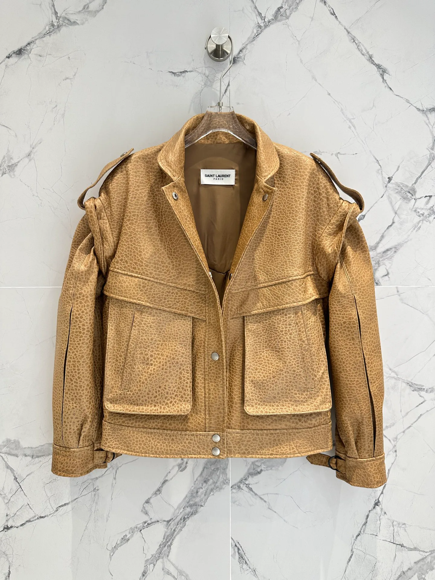 Кожаные Куртки И Дублёнки Женские Saint Laurent 11598148