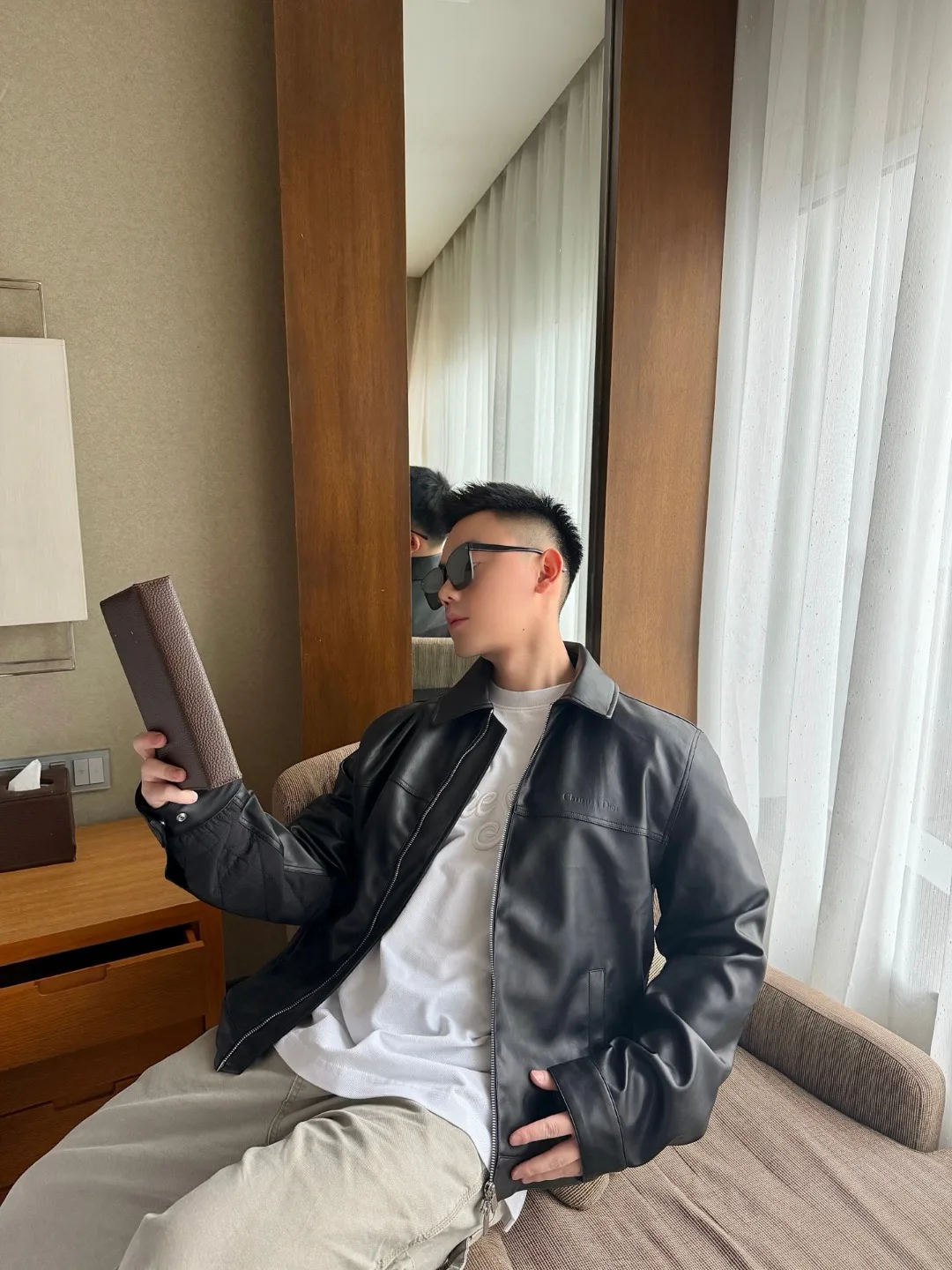 Кожаные Куртки И Дублёнки Мужские Christian Dior 5066964