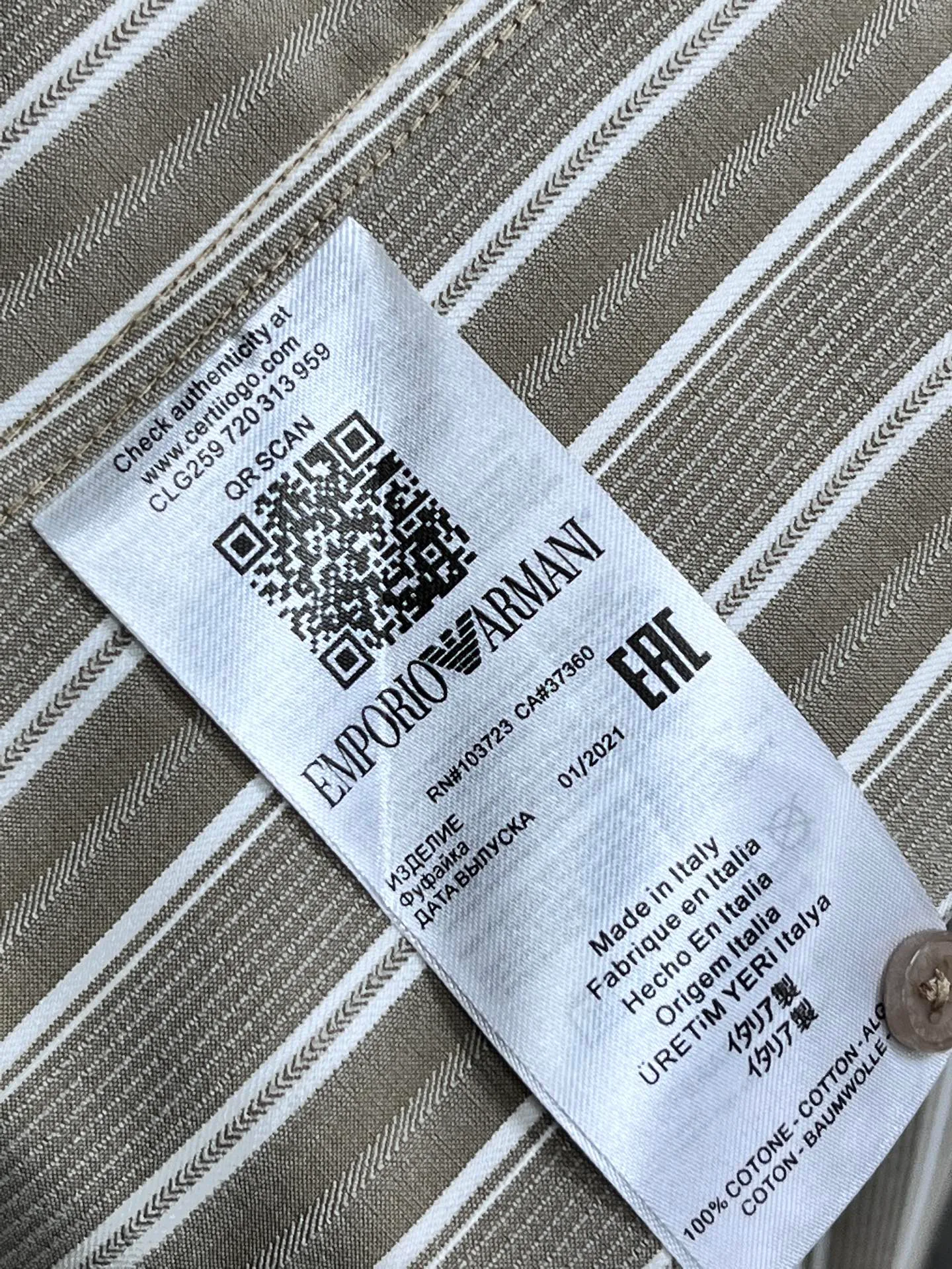 Рубашки Мужские Armani 18834387