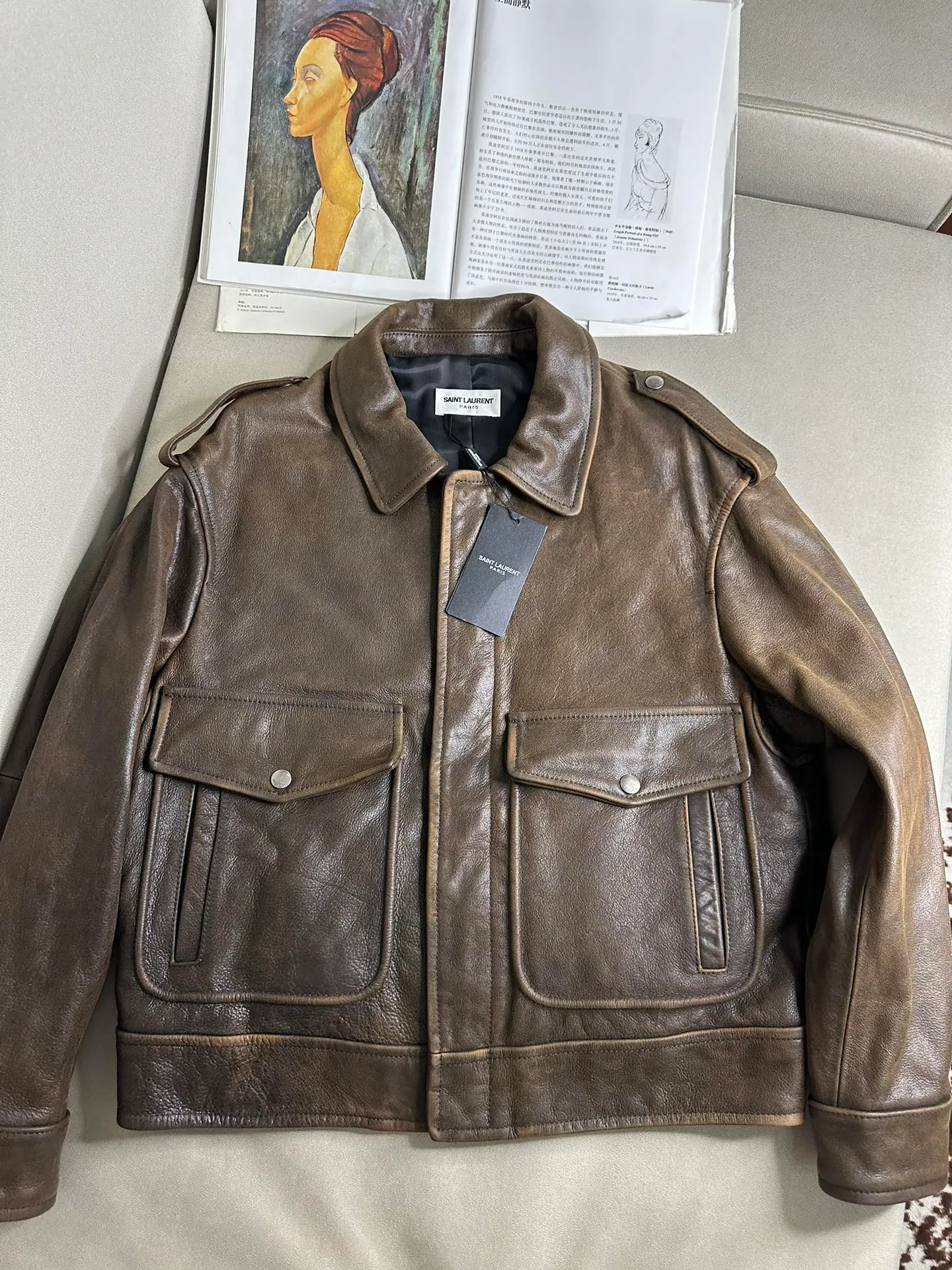 Кожаные Куртки И Дублёнки Женские Saint Laurent 13220486