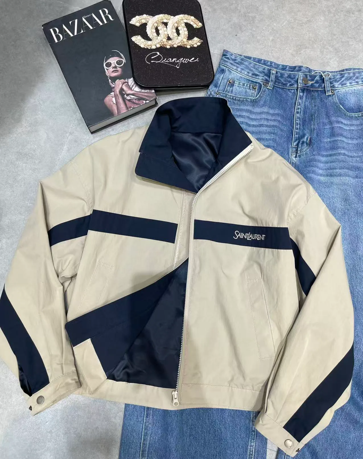 Куртки И Пуховики Женские Saint Laurent 18432858