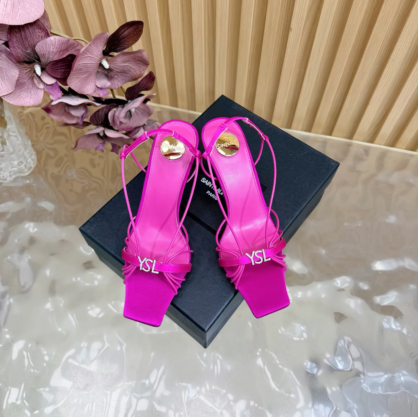 Босоножки Женские Saint Laurent 11109489