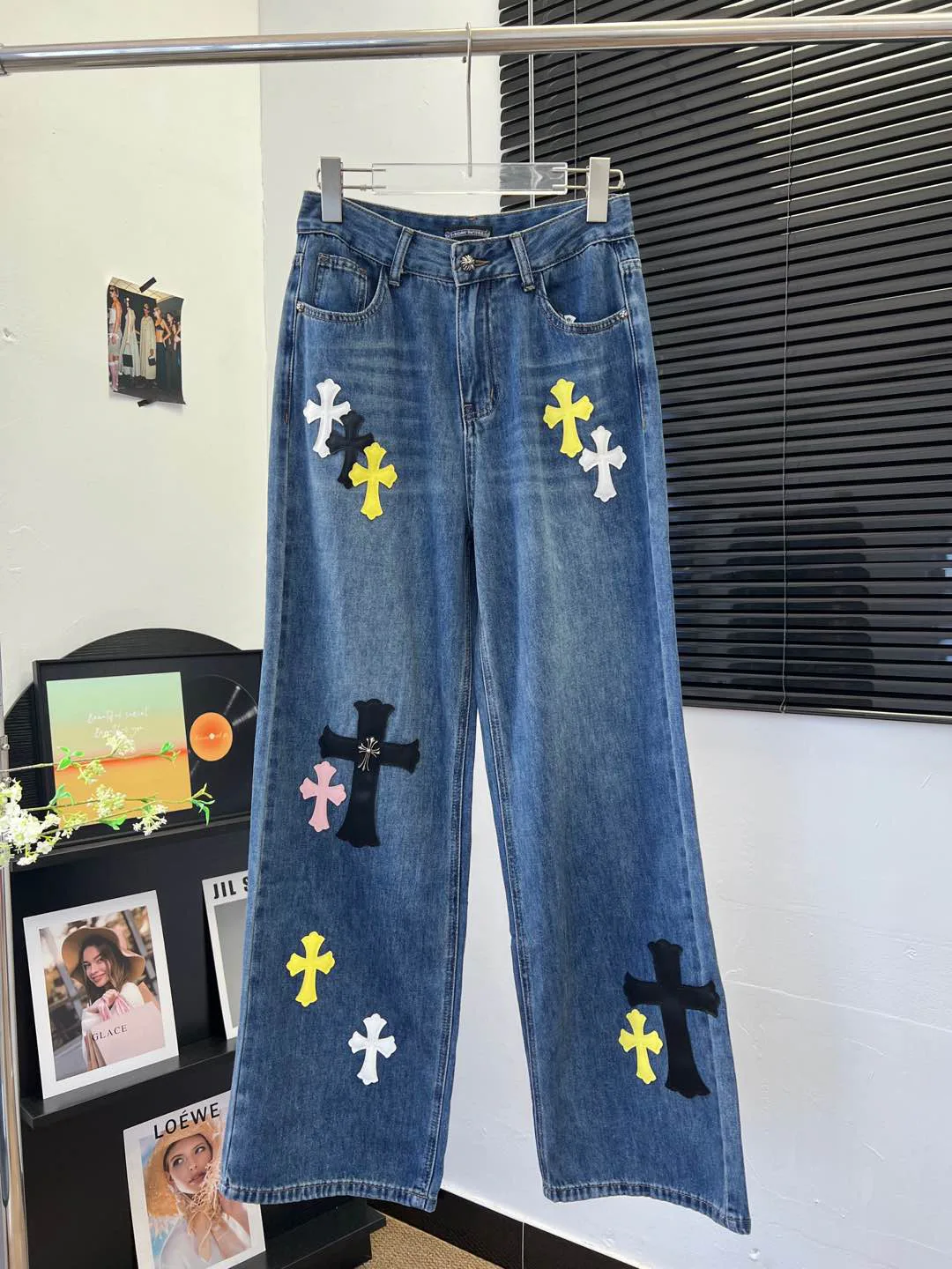 Джинсы Женские Chrome Hearts 517208