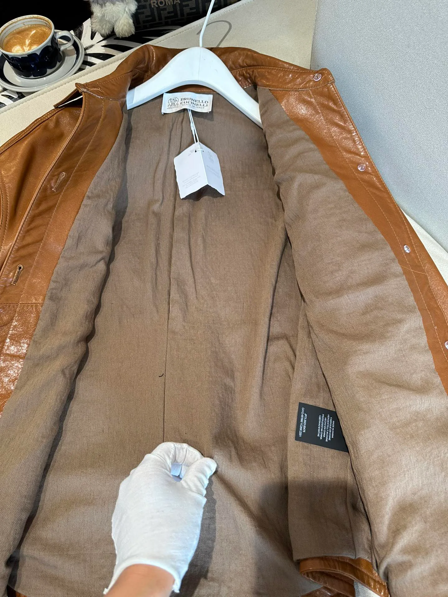 Кожаные Куртки И Дублёнки Женские Brunello Cucinelli 10817691