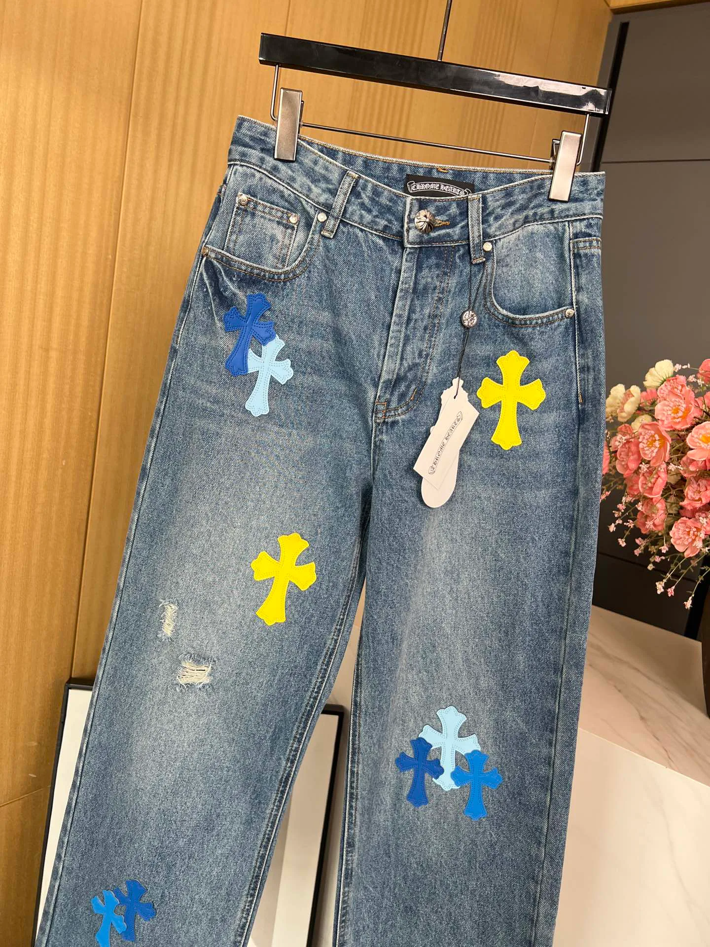 Джинсы Женские Chrome Hearts 24897