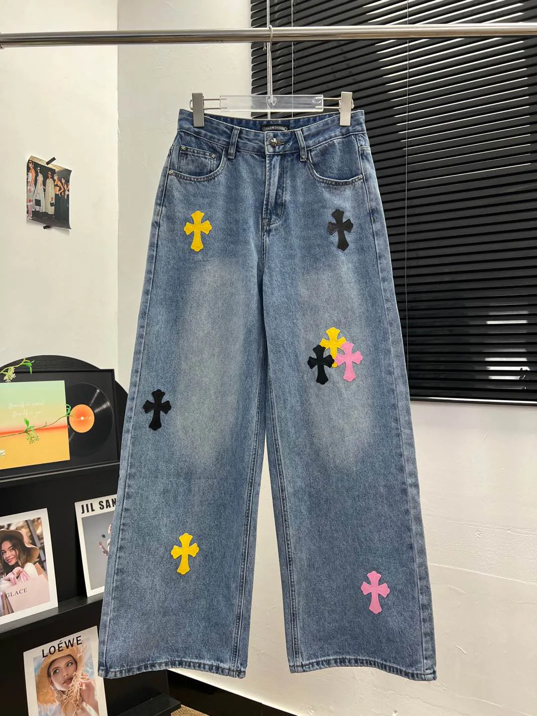 Джинсы Женские Chrome Hearts 517308