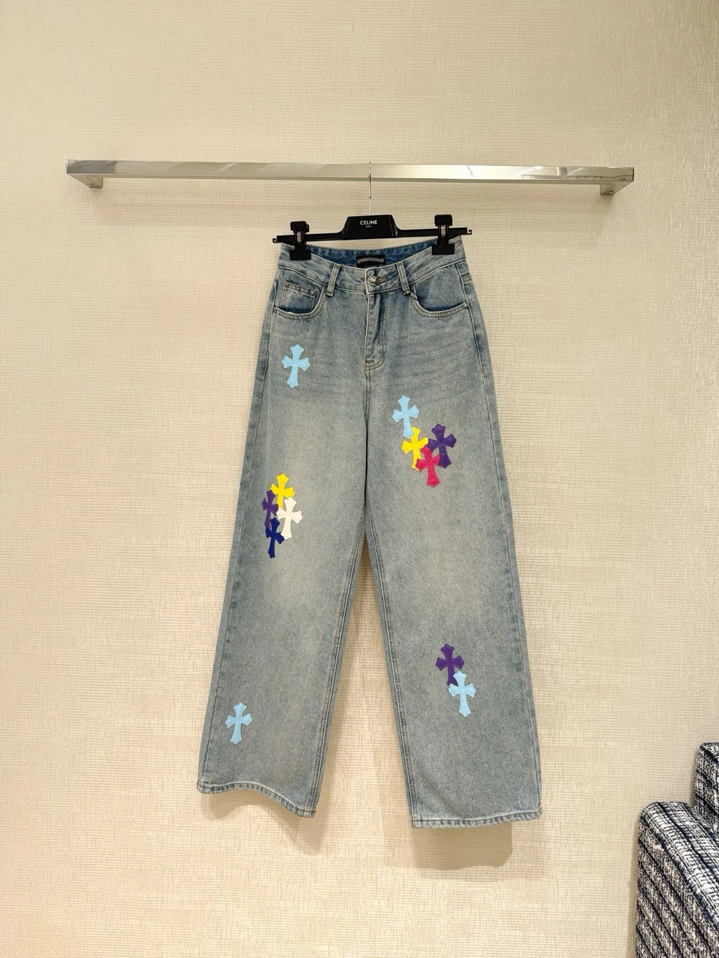 Джинсы Женские Chrome Hearts 55169