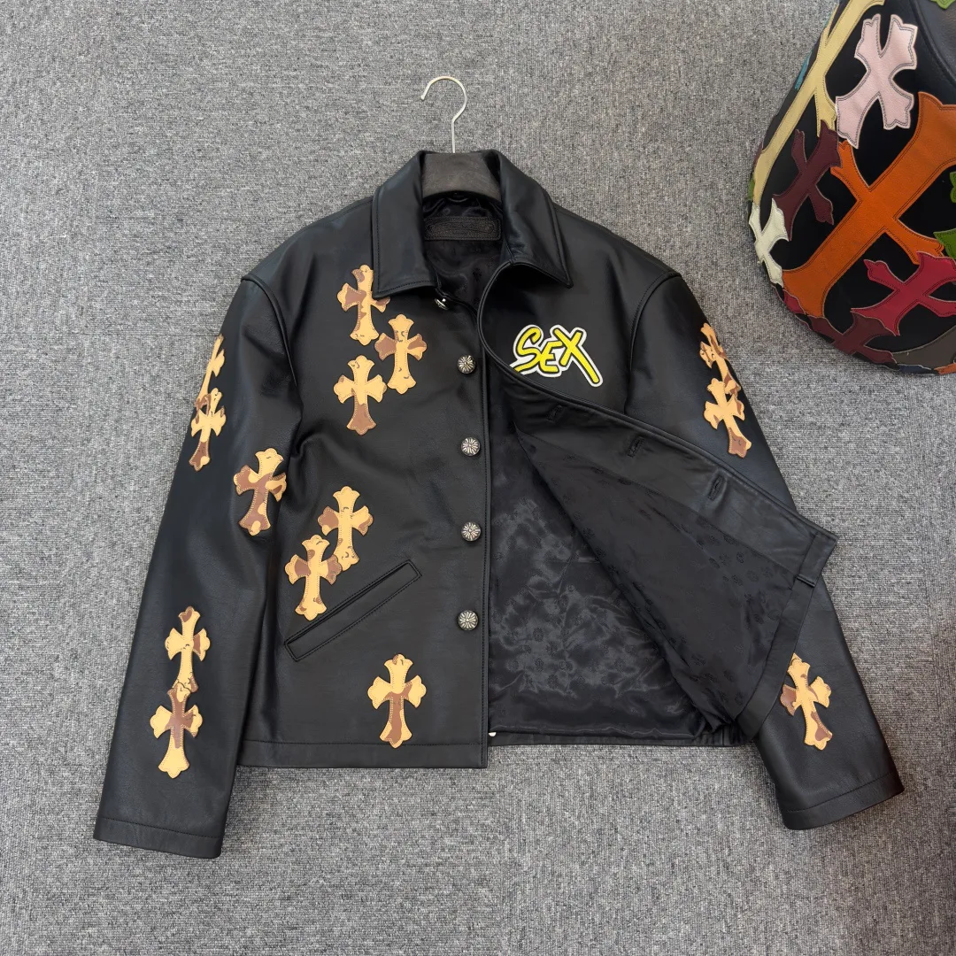 Кожаные Куртки И Дублёнки Мужские Chrome Hearts 17966746