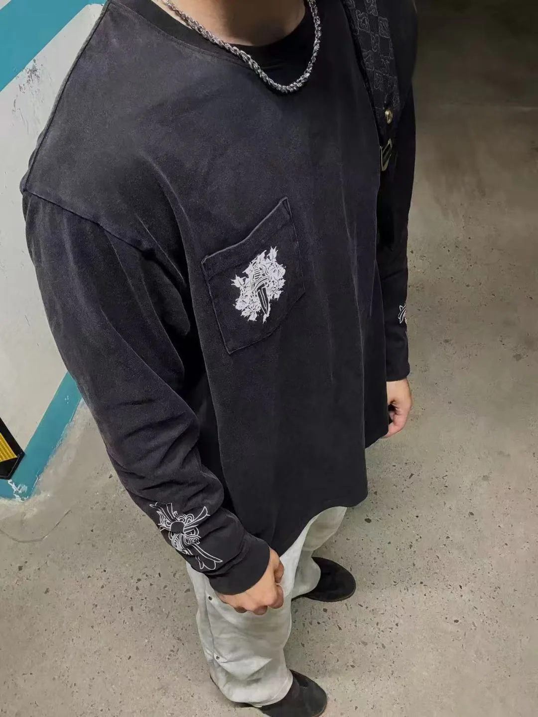 Лонгсливы Мужские Chrome Hearts 10452220