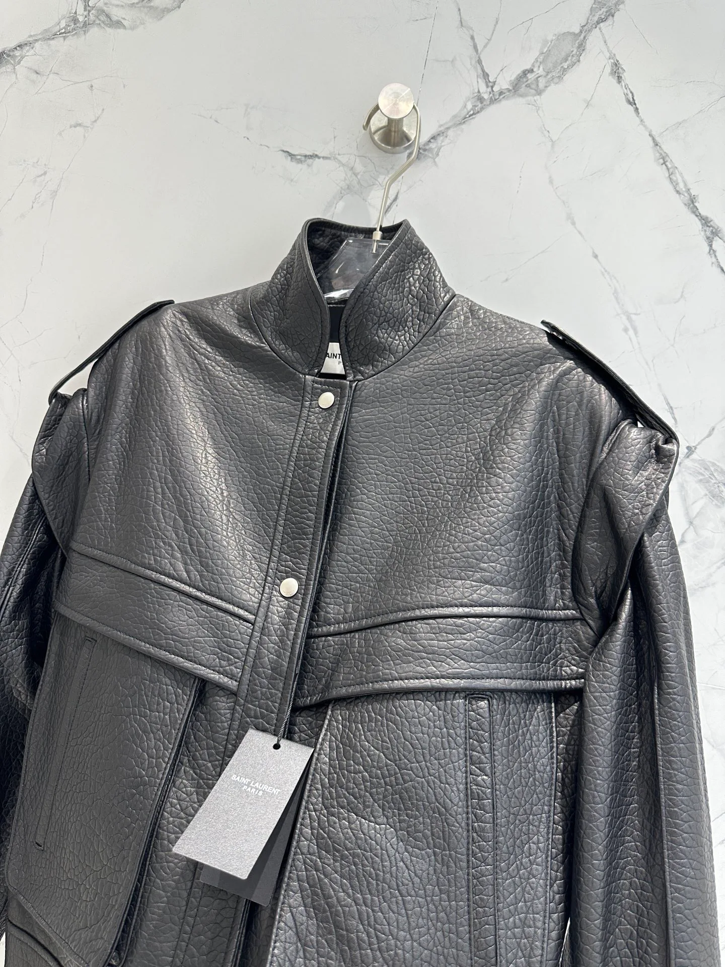 Кожаные Куртки И Дублёнки Женские Saint Laurent 11598152