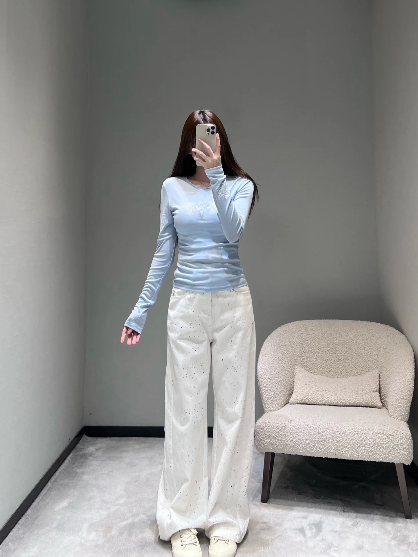 Лонгсливы Женские Chrome Hearts 1512660