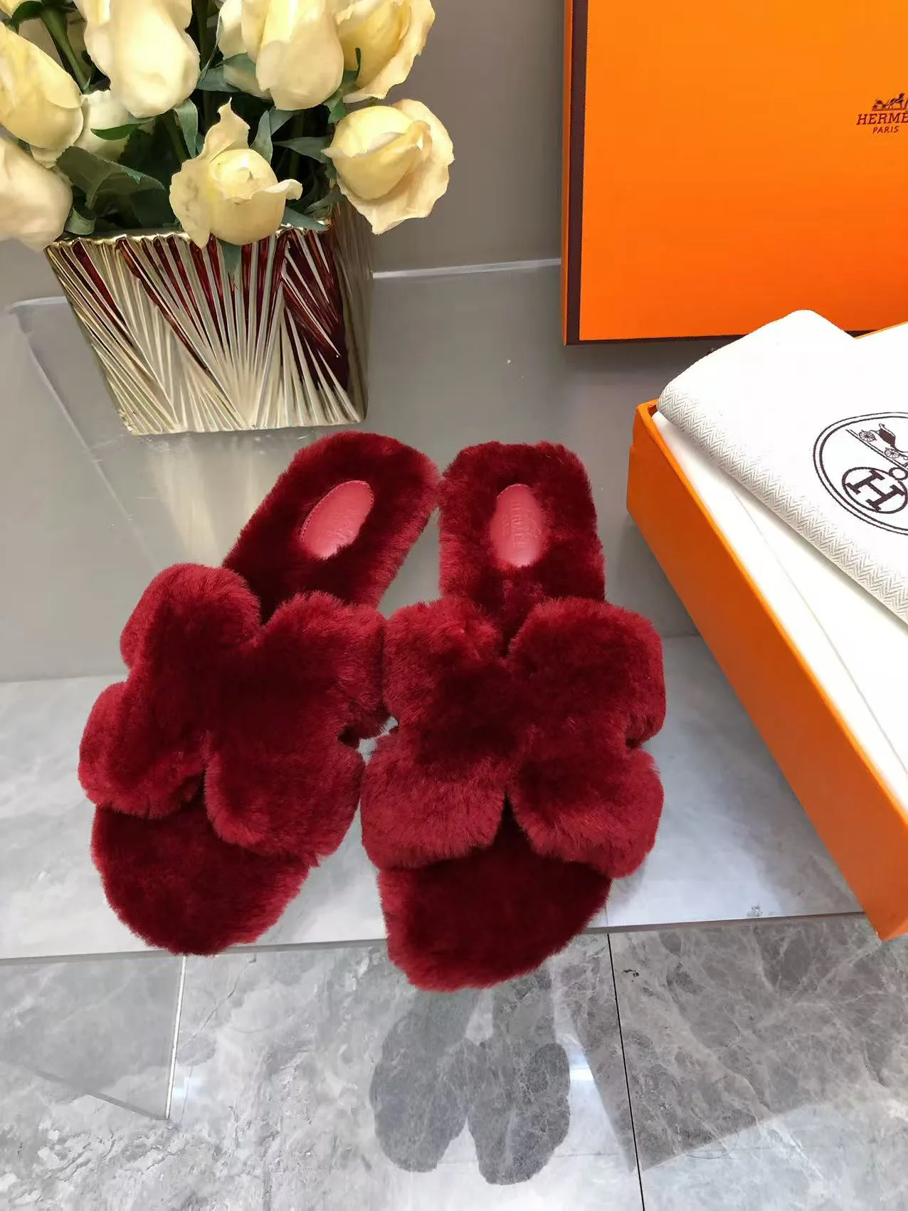 Тапочки Женские Hermes 17977366
