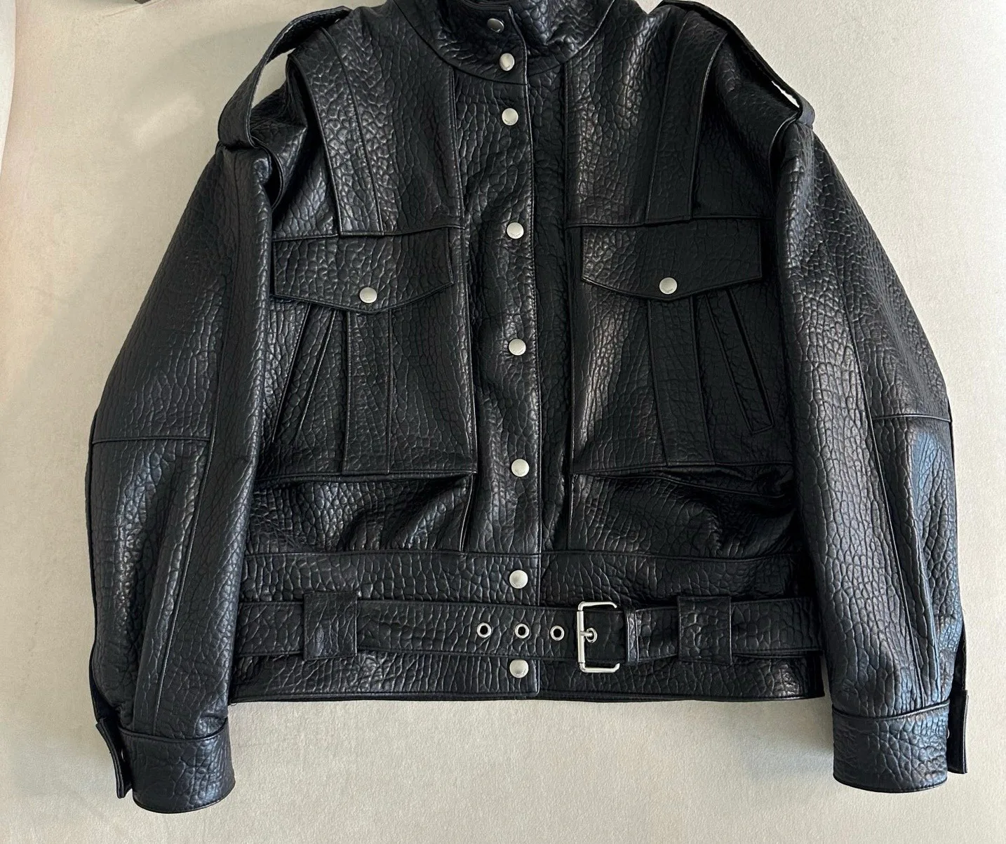 Кожаные Куртки И Дублёнки Женские Saint Laurent 787339