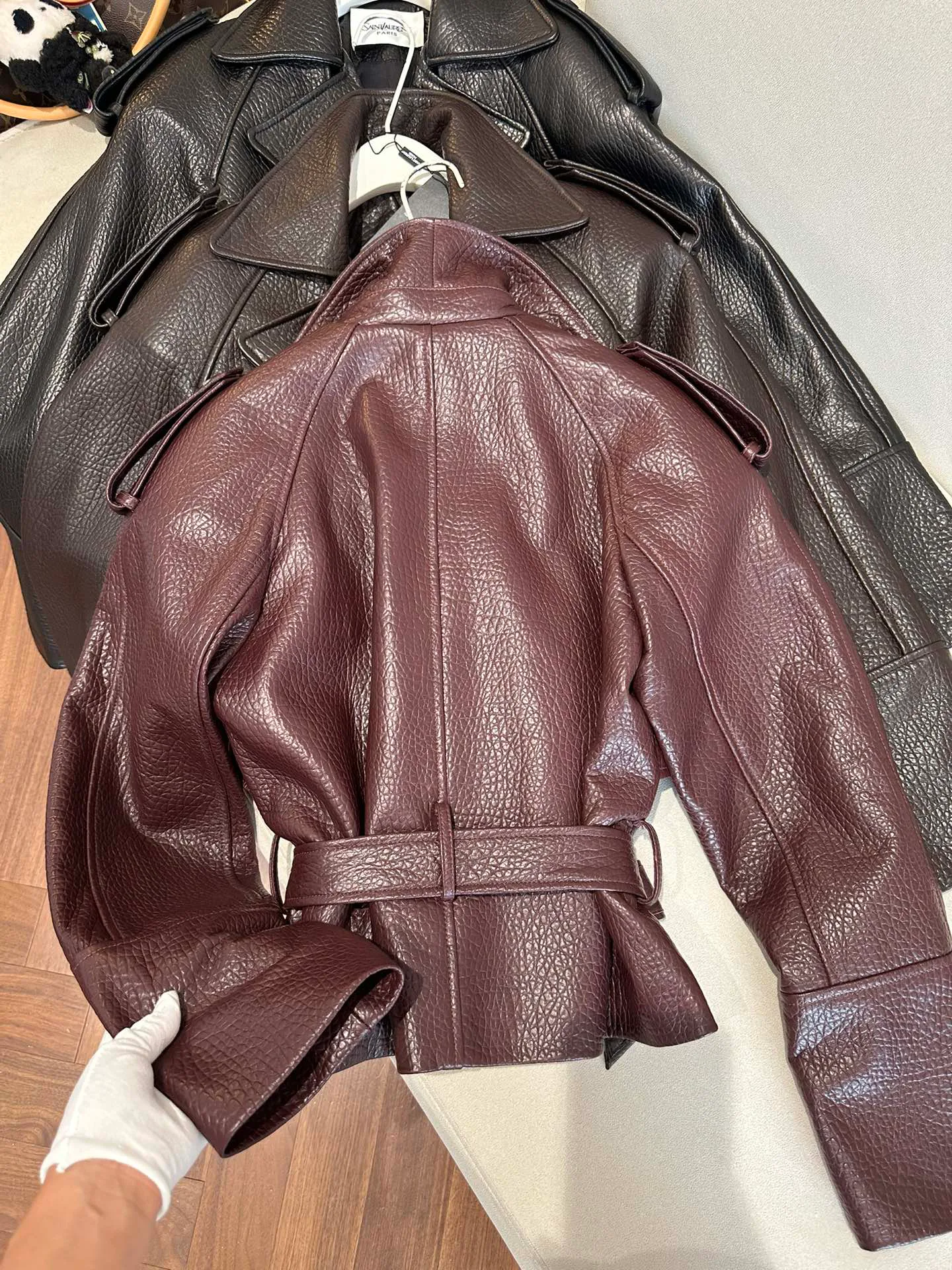 Кожаные Куртки И Дублёнки Женские Saint Laurent 11625012