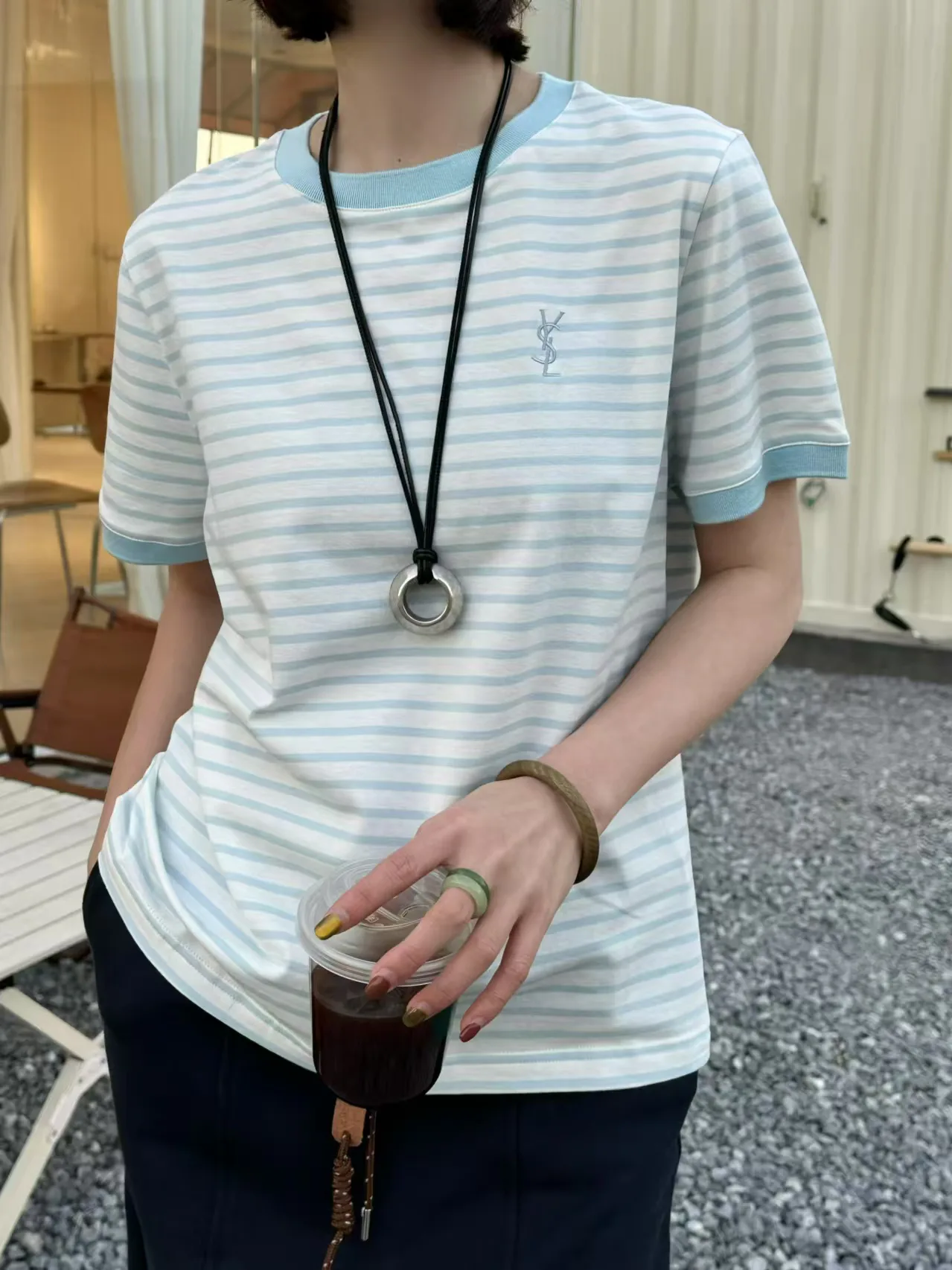 Футболки Женские Saint Laurent 7075