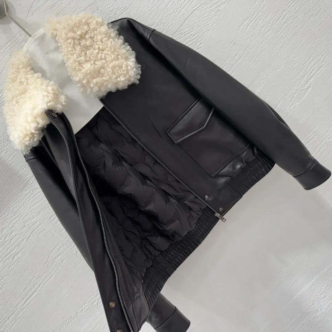 Кожаные Куртки И Дублёнки Женские Saint Laurent 1200058