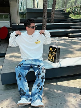 Лонгсливы Мужские Chrome Hearts 1274500