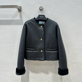 Кожаные Куртки И Дублёнки Женские Prada 1268104