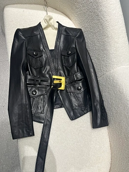 Кожаные Куртки И Дублёнки Женские Balmain 10088583